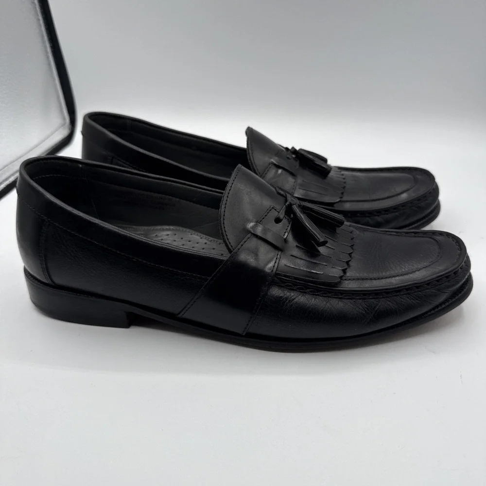 Florsheim 18207 Kiltie Tassel‎ Black Leather Dress Moc Loafers Mens Size 13  B